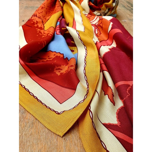 Inoui Editions šilko ir modalo skara JARDIN YELLOW